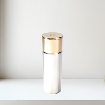 Pewter And Brass 4oz Cartridge Flask Pewter and Brass 4oz Cartridge Flask