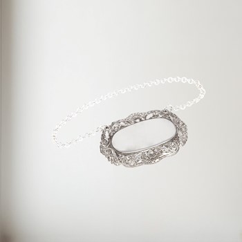 Cast Pewter Shell Pattern Decanter Label Cast Pewter Shell Pattern Decanter Label