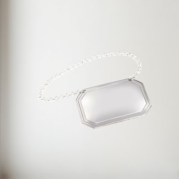 Cast Pewter Plain Rectangular Decanter Label Cast Pewer Plain Rectangular decanter label