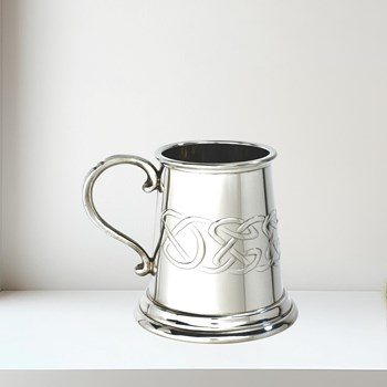 Embossed Celtic Band Baby Quarter Pint Pewter Mug Embossed celtic band baby quarter pint pewter mug