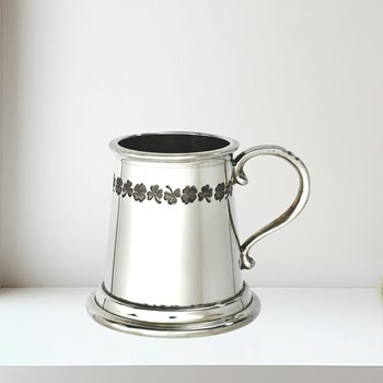 Shamrock Quarter Pint Pewter Baby Mug Shamrock Quarter Pint Pewter Baby Mug