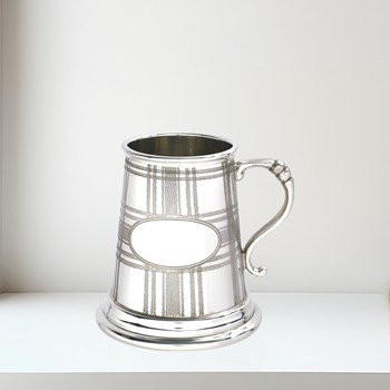 Quater pint Tartan pewter Baby Mug