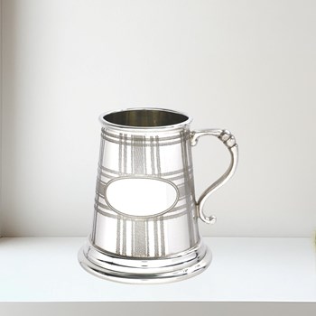 Quater pint Tartan pewter Baby Mug