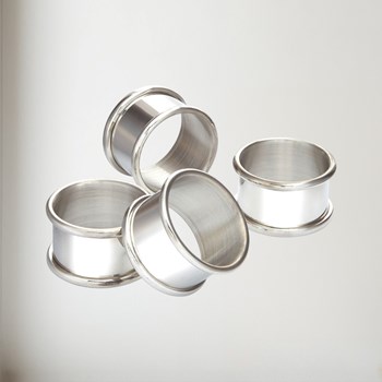 Set Of Four Pewter Napkin Rings Set Of Four Pewter Napkin Rings