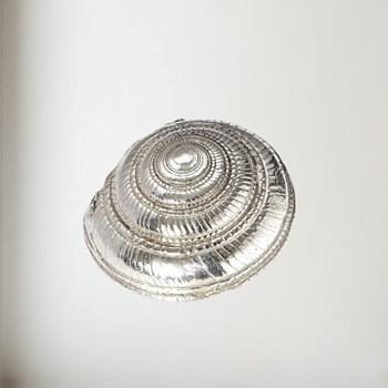 Cast Pewter Large Flat Spiral ornament
