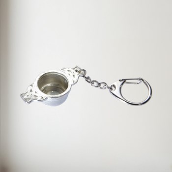 Cast Pewter Quaich Keyring Cast Pewter Quaich Keyring