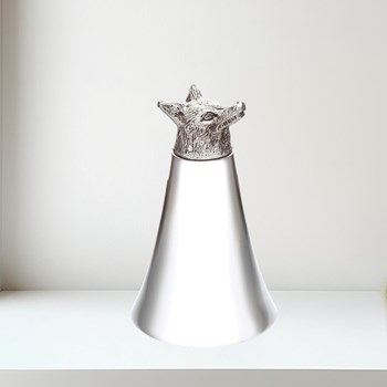 5oz Fox Head Pewter Jigger Cup 5oz Fox Head Pewter Jigger Cup