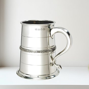Single Celtic Band One Pint Pewter Tankard