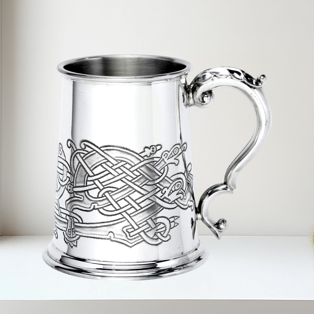 Celtic Birds One Pint Pewter Tankard Celtic Birds 1 pint pewter Tankard