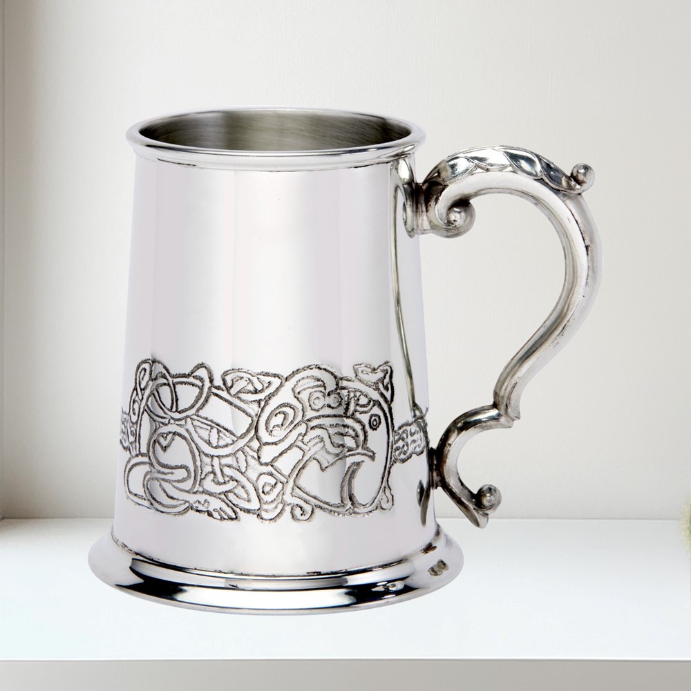 Celtic Dragon One Pint Pewter Tankard Celtic Dragon 1 Pint Pewter Tankard