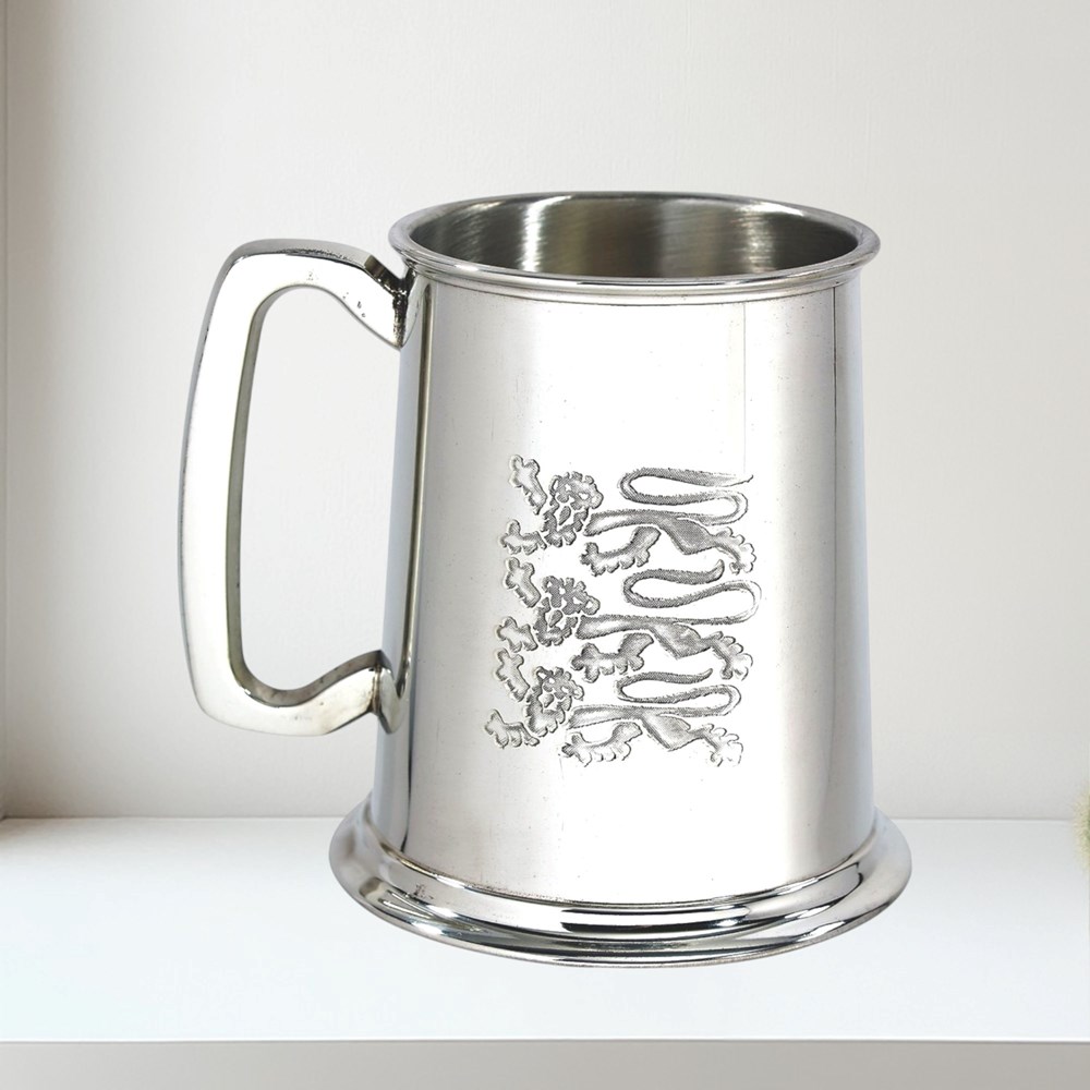 Three Lions One Pint Pewter Tankard Three Lions One Pint Pewter Tankard