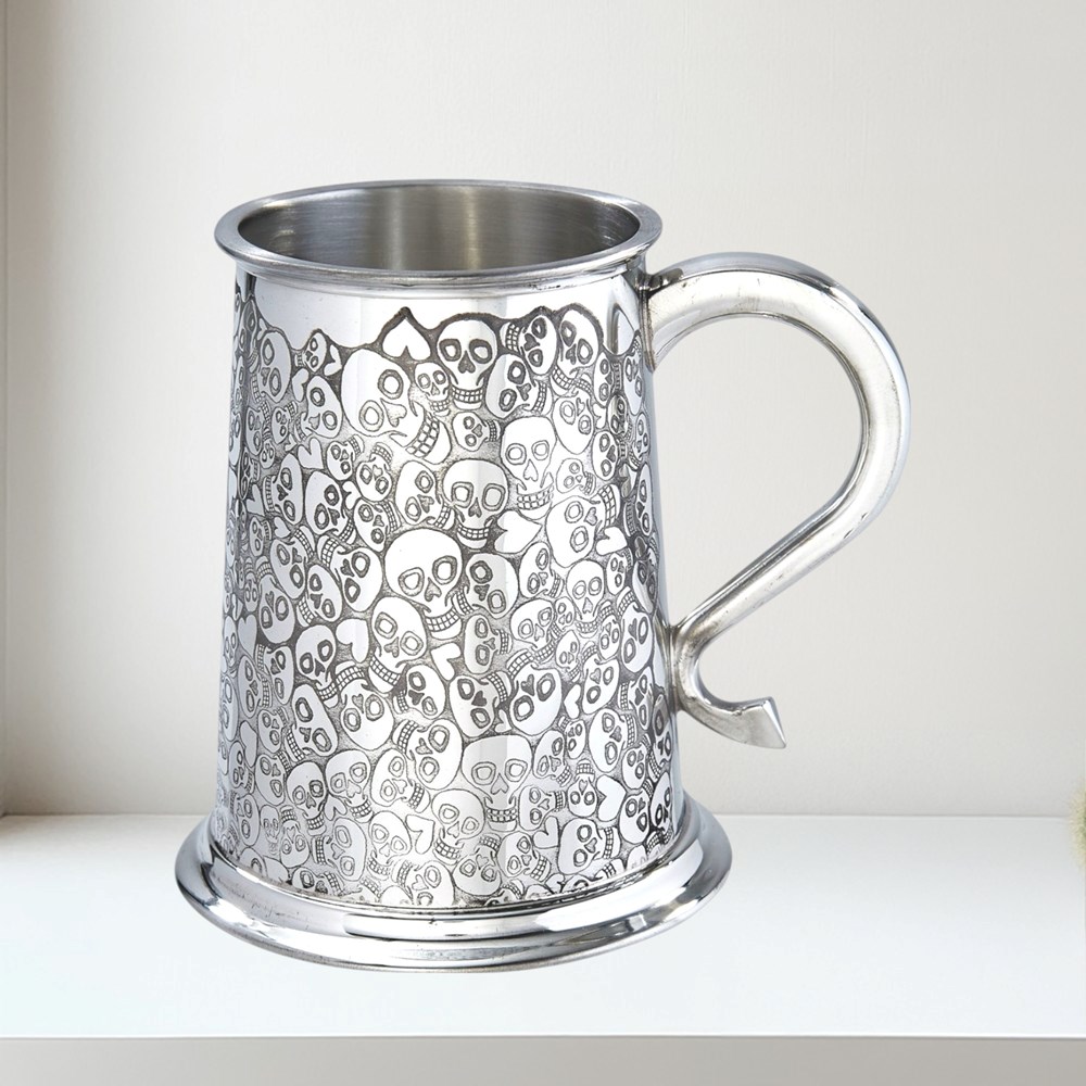 Love Skull One Pint Pewter Tankard Love Skull 1 pint pewter Tankard