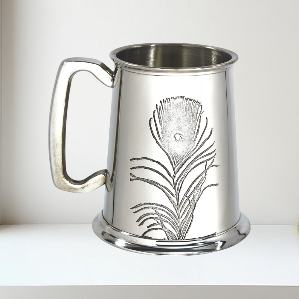 Peacock 1 pint Pewter Tankard
