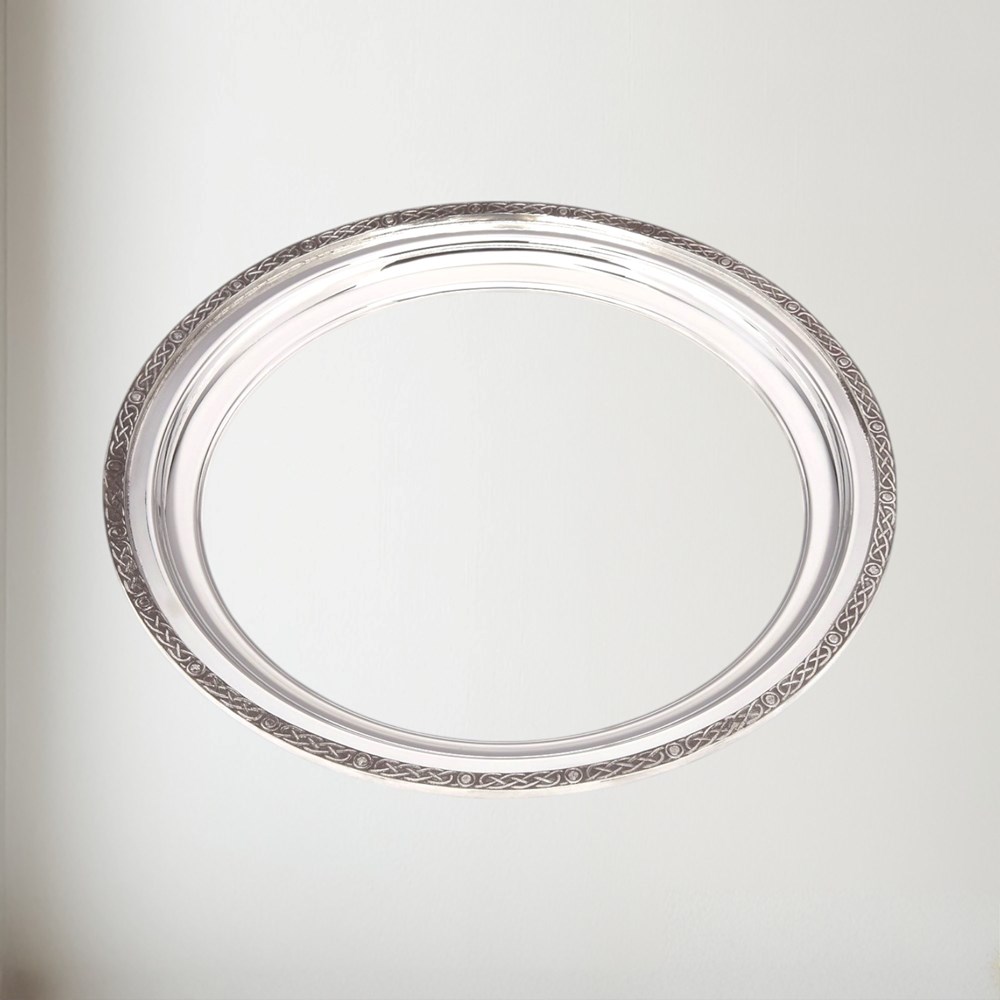 Large Celtic Rim Pewter Tray