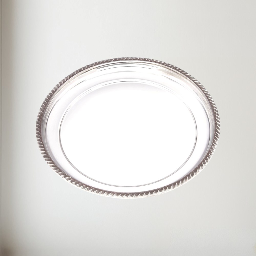 Gadroon Rim Pewter Tray