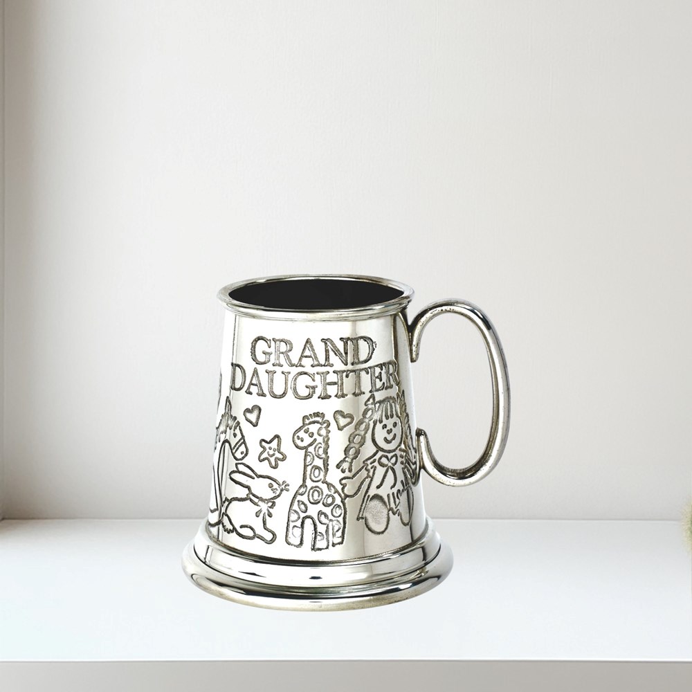 Grand Daughter pewter quarter pint baby Mug