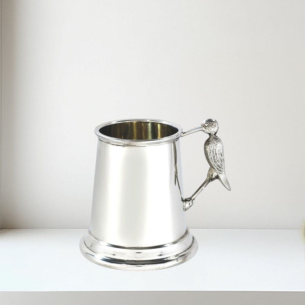 Stork Handle Pewter Quarter Pint Baby Mug Stork Handle pewter quarter pint baby Mug