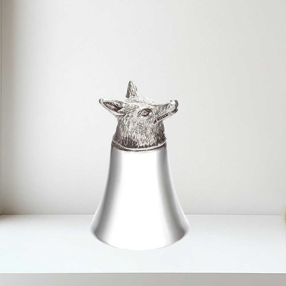 3oz Fox Head Pewter Jigger Cup fox head measure cup