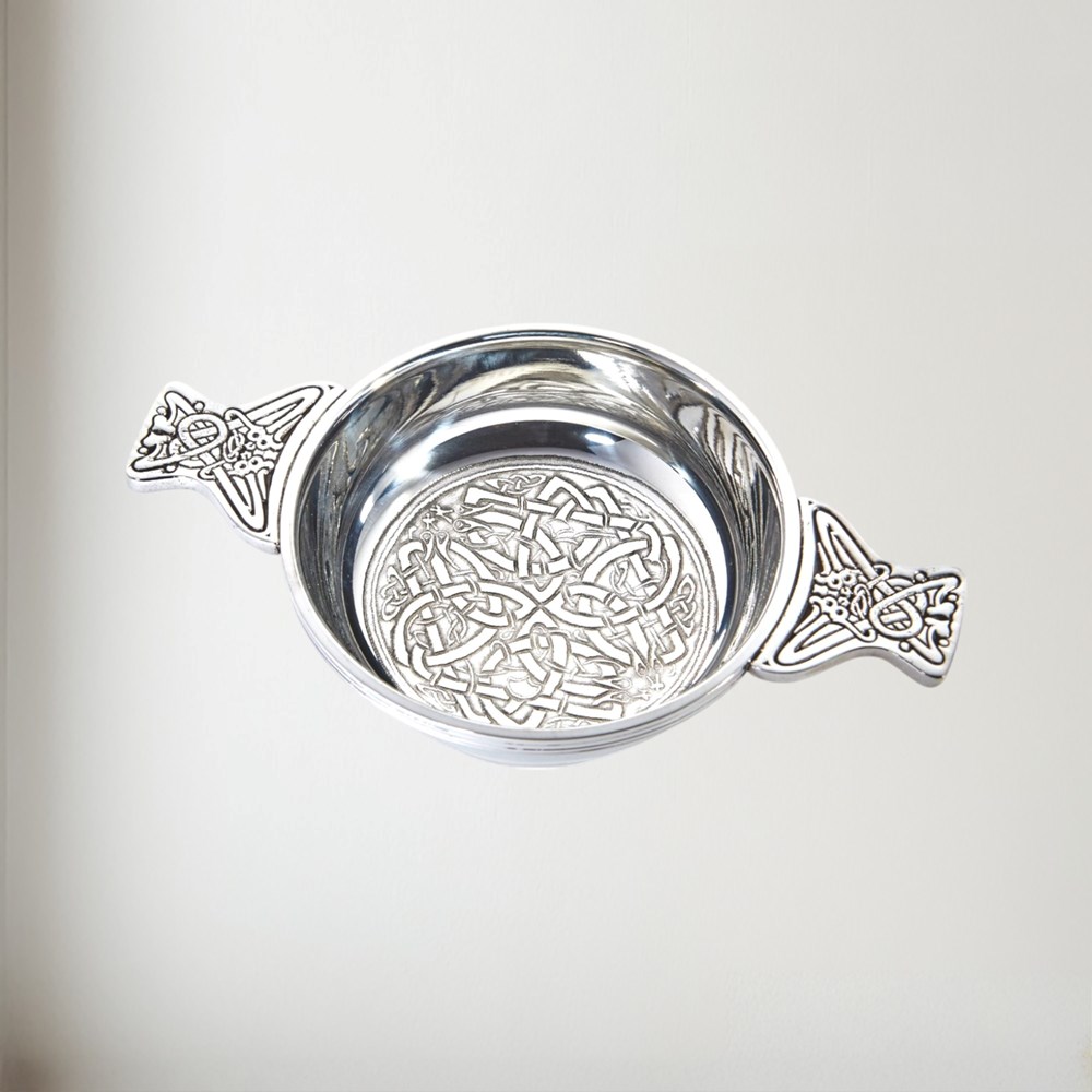Large Celtic Circle Pewter Quaich Large celtic circle Pewter quaich