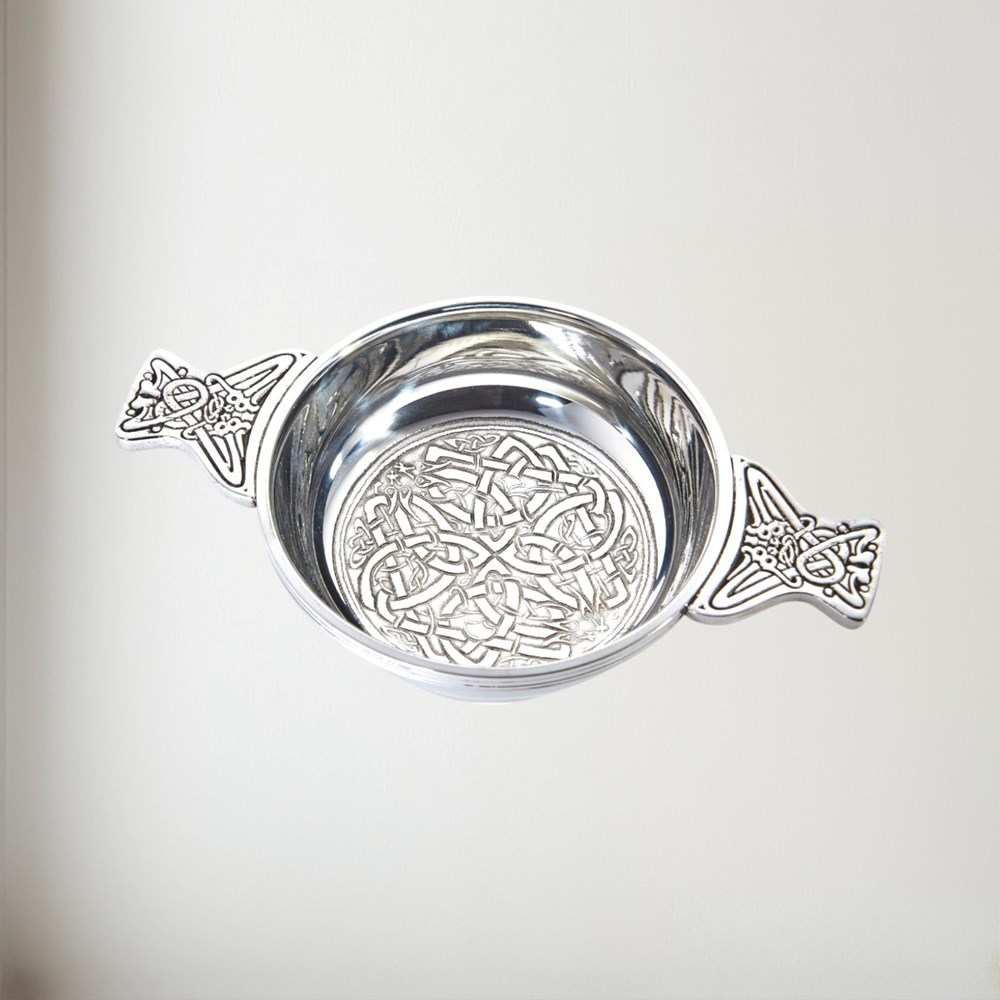 Large Celtic Circle Pewter Quaich Large celtic circle Pewter quaich