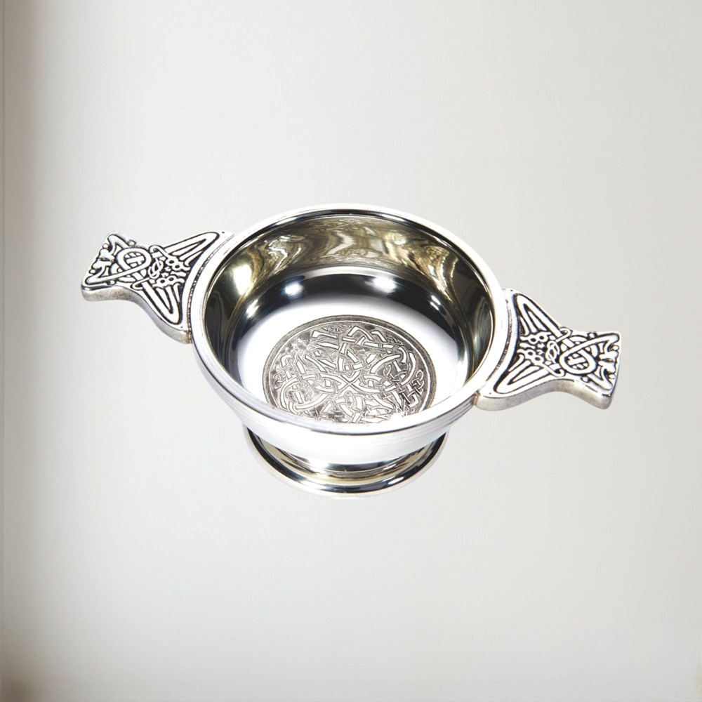 Small Celtic Circle Pewter Quaich Small Celtic Circle Pewter Quaich
