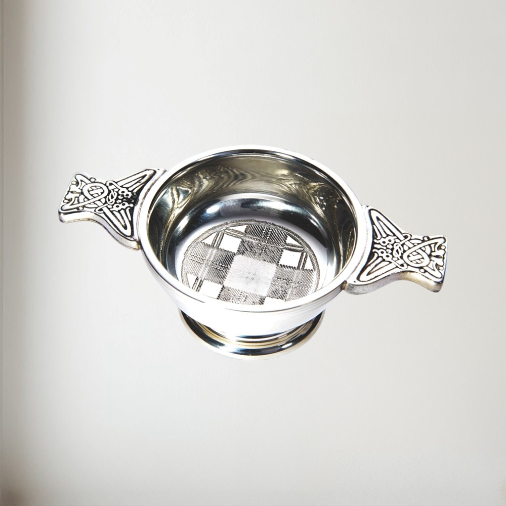 Small Tartan Pewter Quaich Small Tartan Pewter Quaich