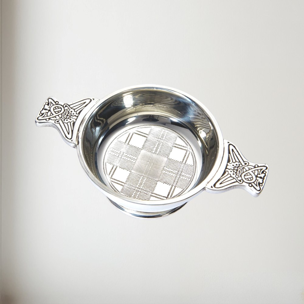 Small Tartan Pewter Quaich Small Tartan Pewter Quaich