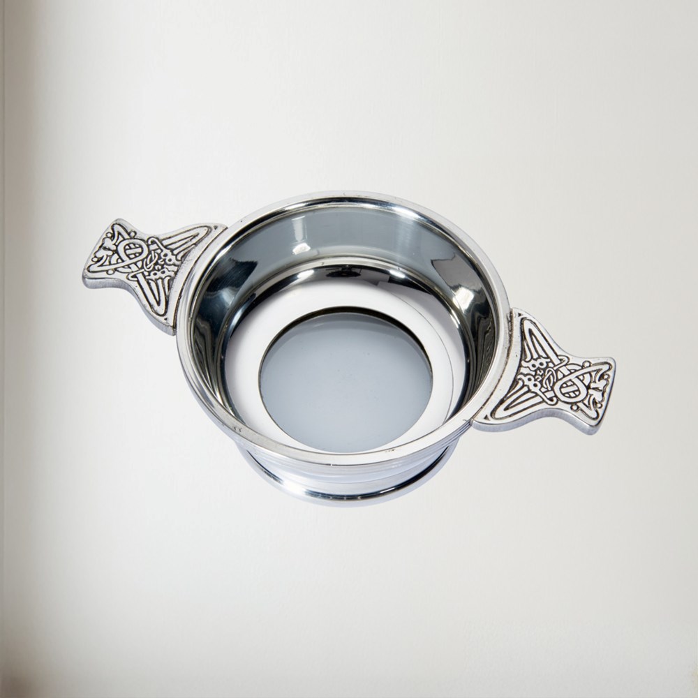 Standard Glass Base pewter Quaich