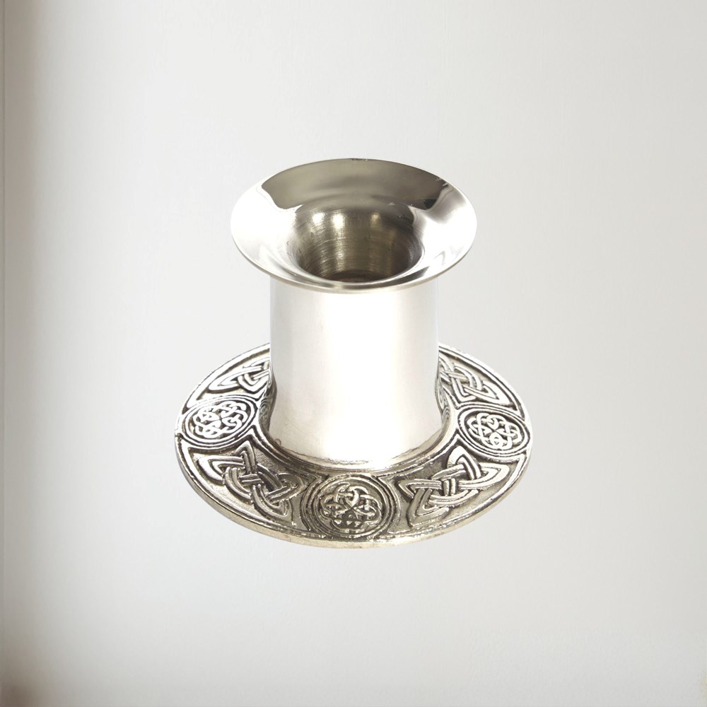 Small Celtic Pewter Candle Holder Small Celtic Pewter Candle Holder
