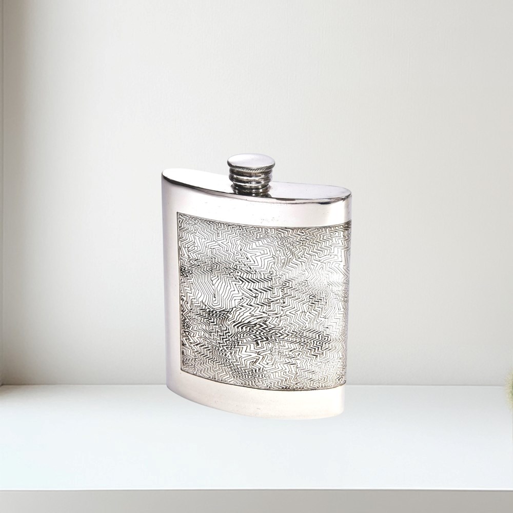 6oz Red Room Pewter Kidney Flask