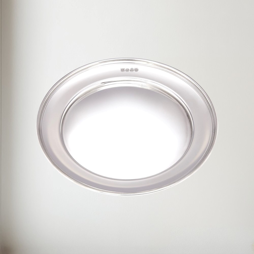 Medium Polished Finish Pewter Plate Polished Pewter Plate