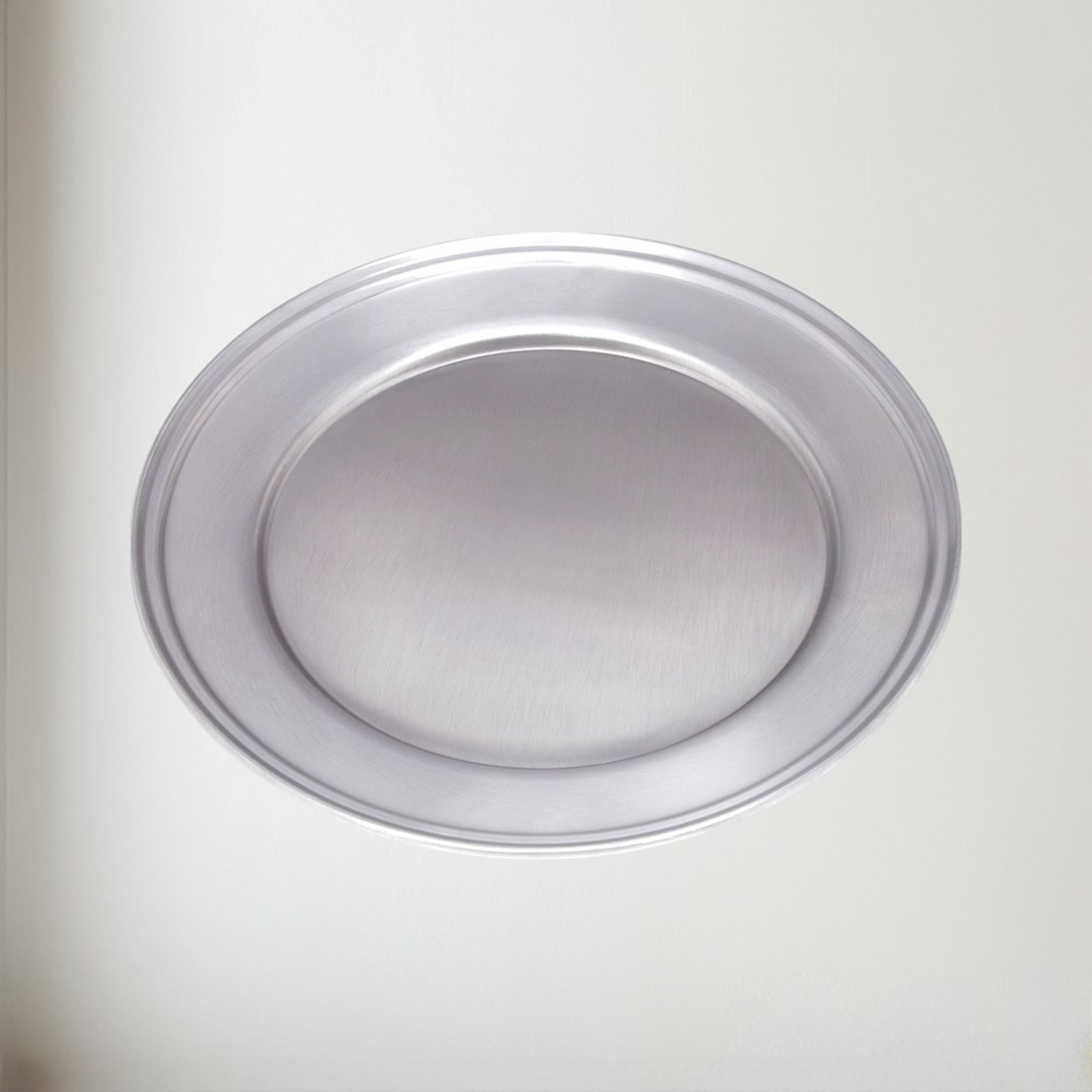 Large Antique Finish Pewter Plate Large Antique finish pewter Plate