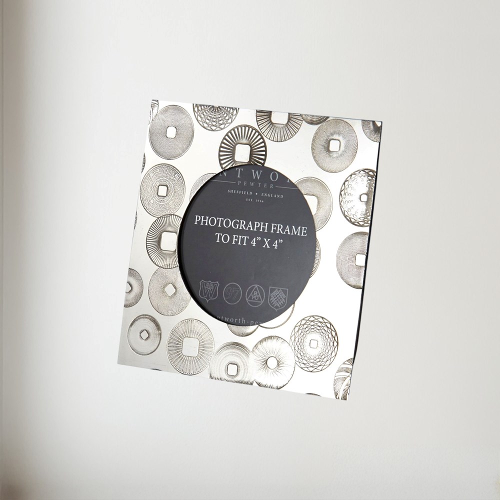 Millstones Small Pewter 4"X4" Frame Millstones Small Pewter 4"x4" Frame