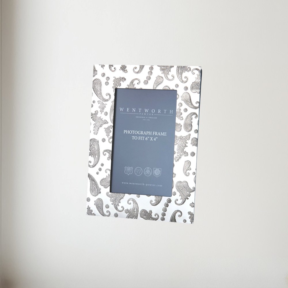 Medium Paisley Pewter 6"X4" Picture Frame Paisley pewter picture Frame