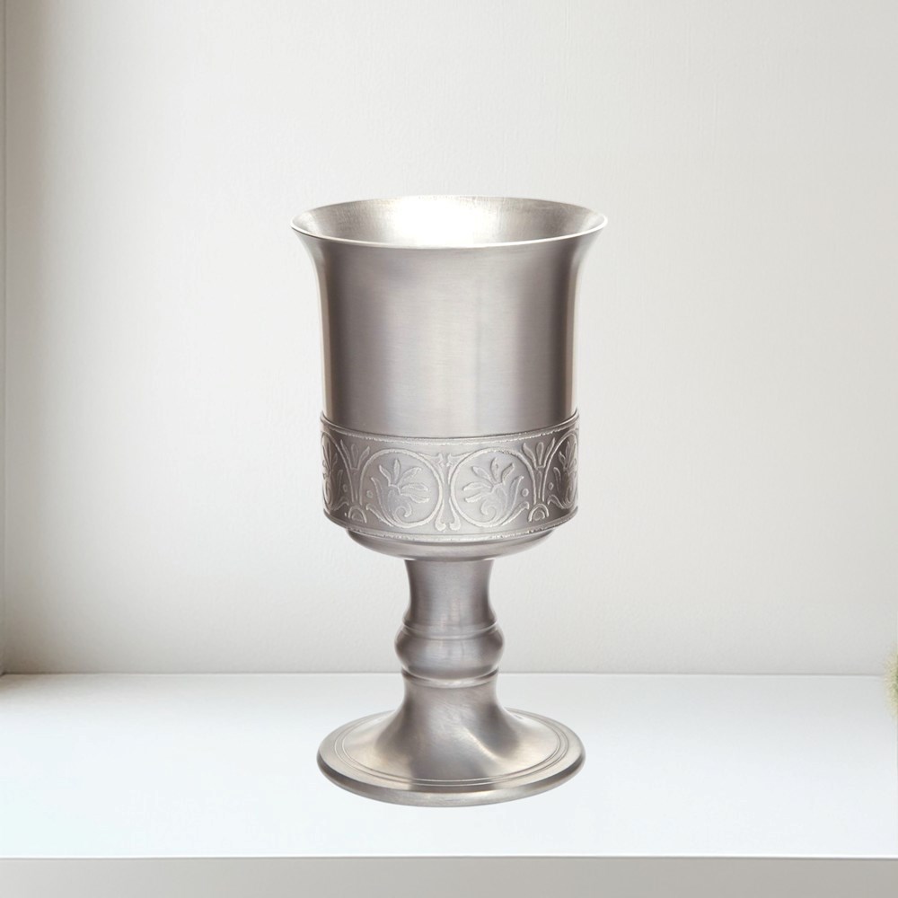 Medieval Antique Finish Pewter Goblet Medieval Antique Finish Pewter Goblet