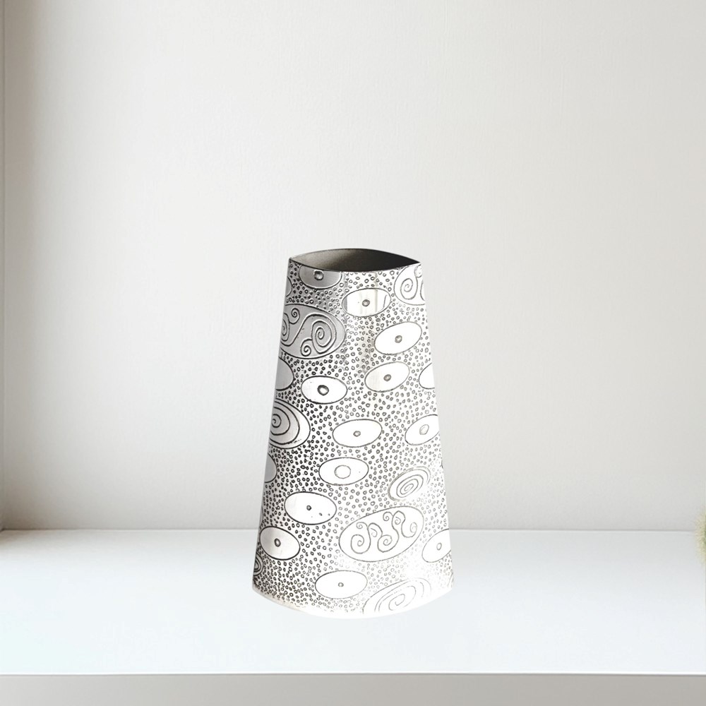 Ovals Pewter Budvase