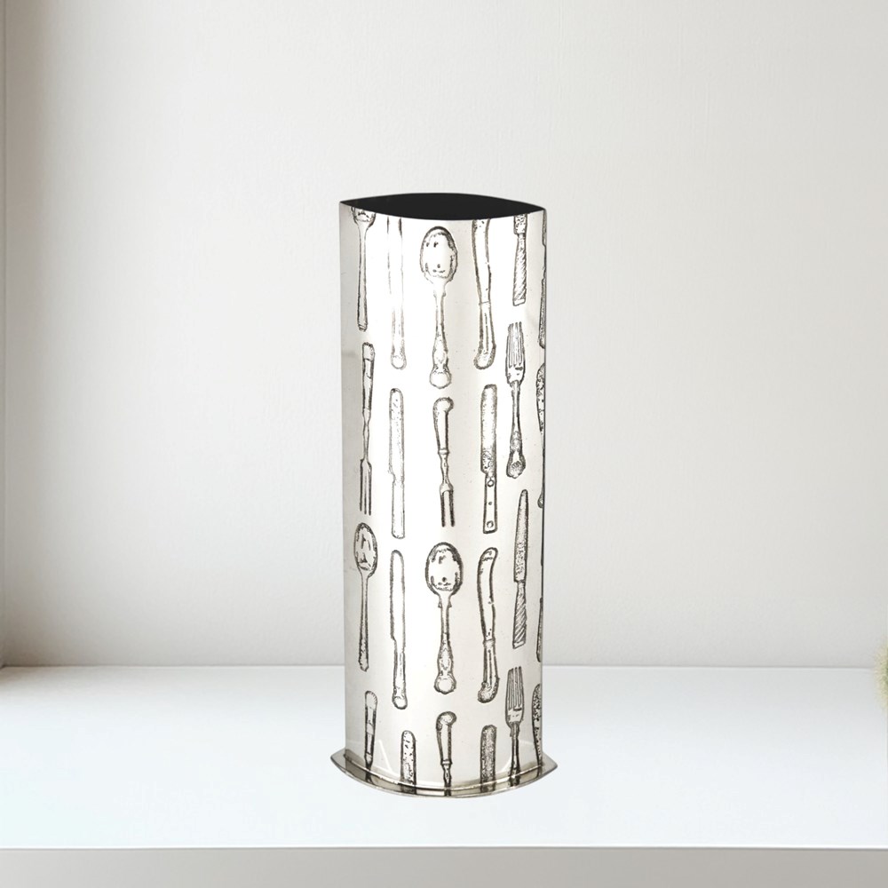 Medium Knife Fork Spoon Pewter Vase Knife fork spoon pewter vase