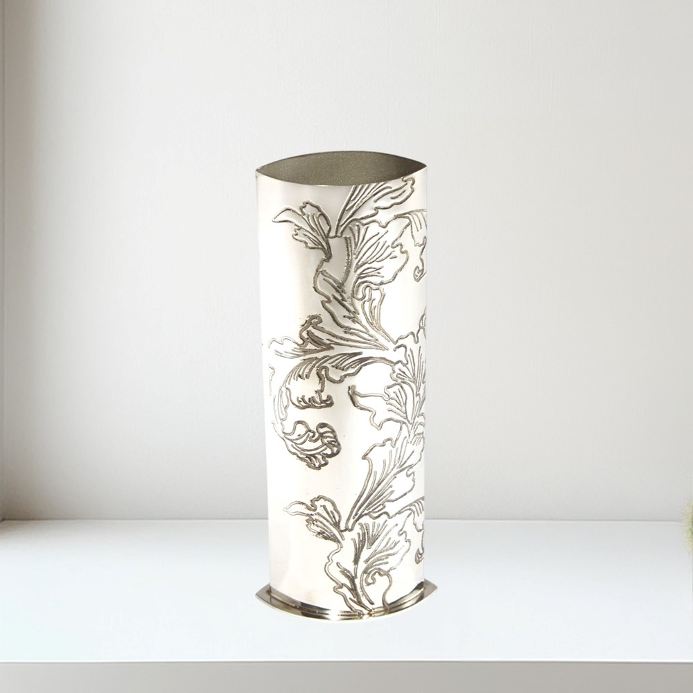 Acanthus Pattern Pewter Vase Acanthus Pattern Pewter Vase