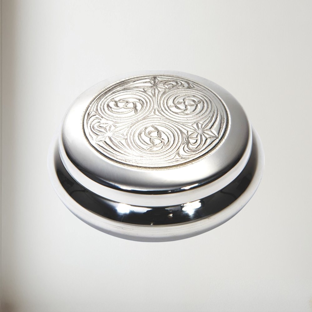 Kells Round Pewter Trinket Box Kells round pewter trinket box