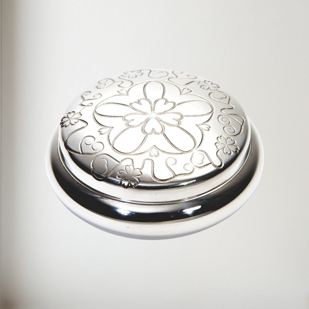 Yorkshire Rose pewter trinket Box