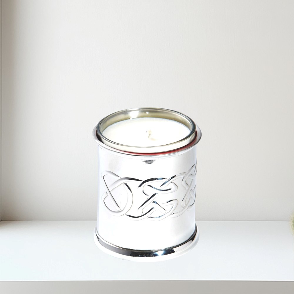Pewter Embossed Celtic Candle Votive Pewter Embossed Celtic Candle Votive