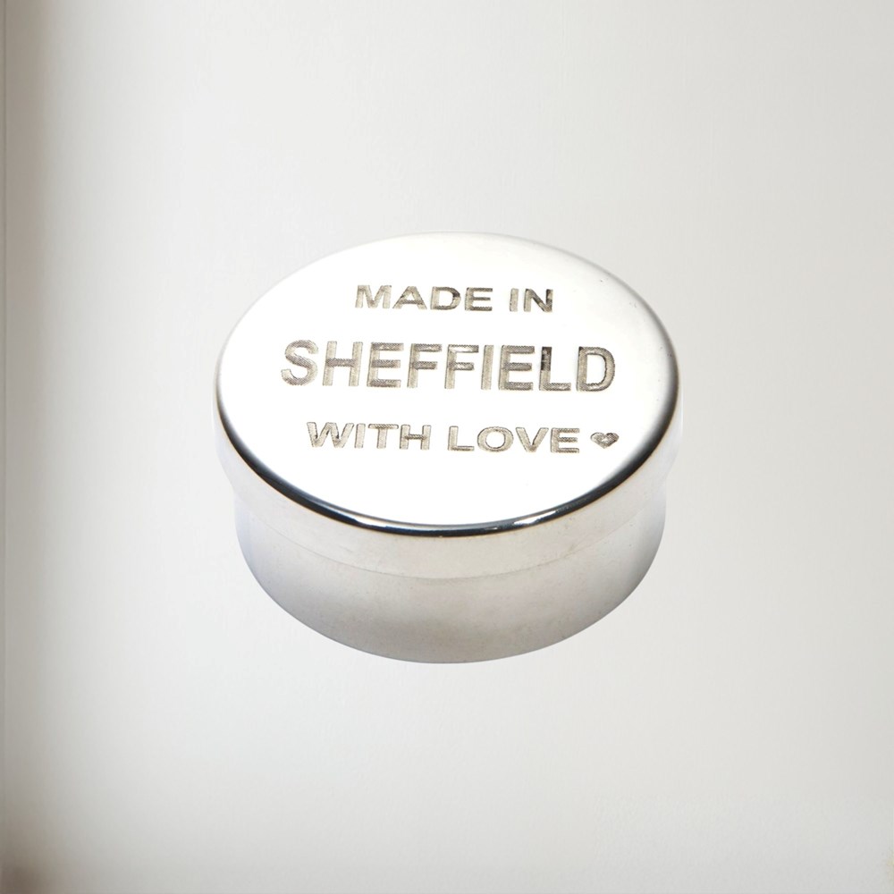 Made In Sheffield Small Pewter Trinket Pill Box Made in Sheffield Small Pewter Trinket Pill Box