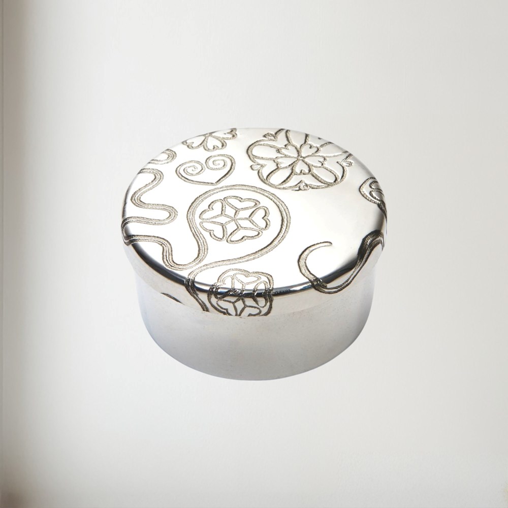 Yorkshire rose small pewter trinket pill box