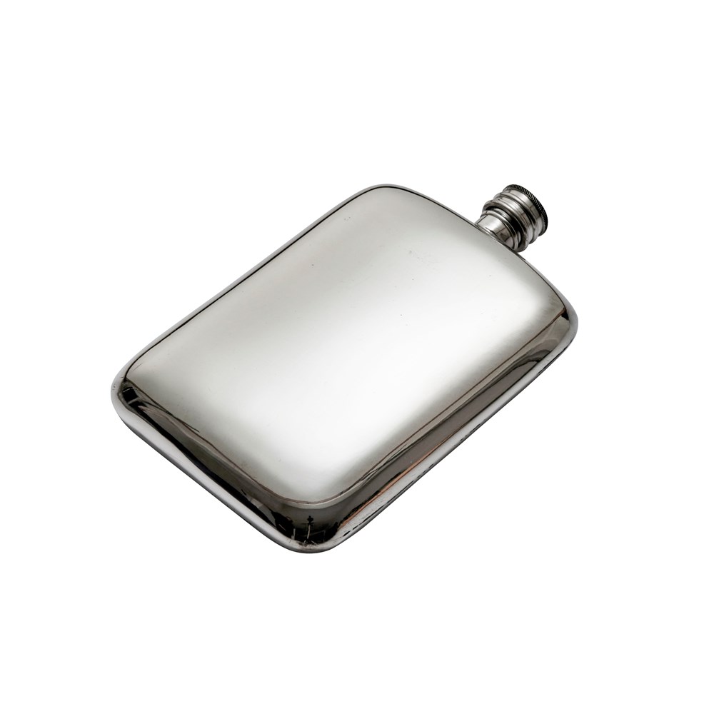 10oz Plain Pocket Flask 10oz Plain Pewter Pocket Flask