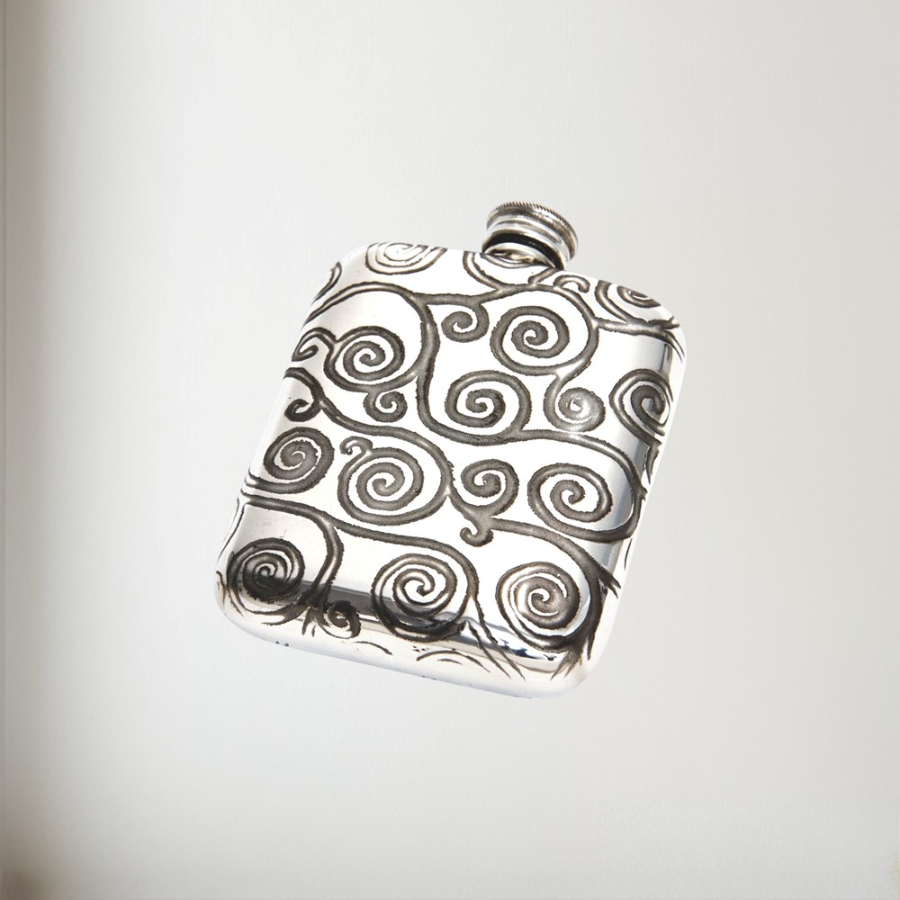 Tree Of Life 4oz Pewter Pocket Flask Tree of Life 4oz pewter Pocket Flask