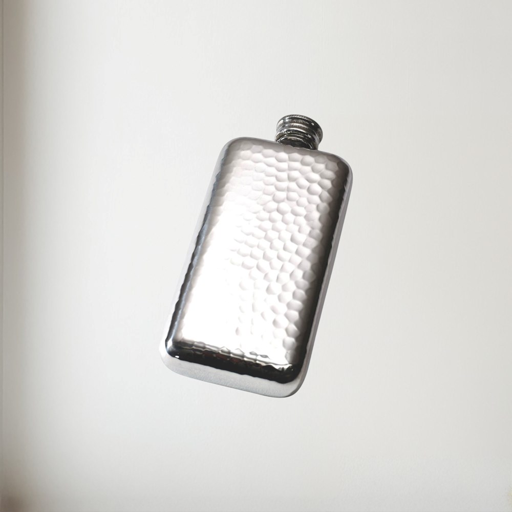 3oz hammered pocket flask