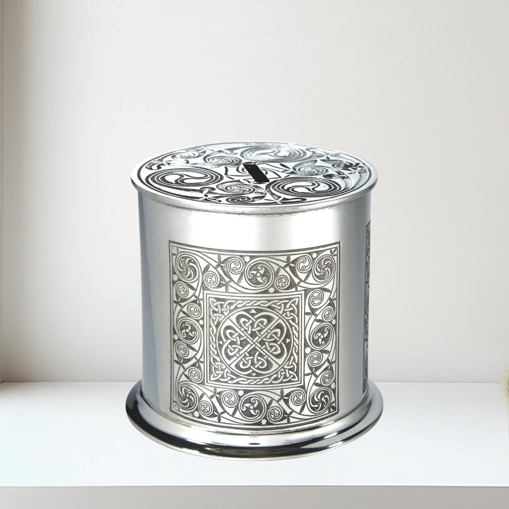 Celtic Spiral Pewter Money Box Celtic Spiral Pewter money box