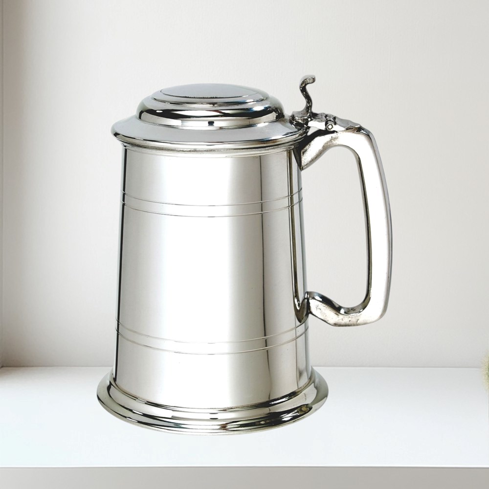 Standard Lidded One Pint Pewter Tankard Standard Lidded 1 pint pewter Tankard