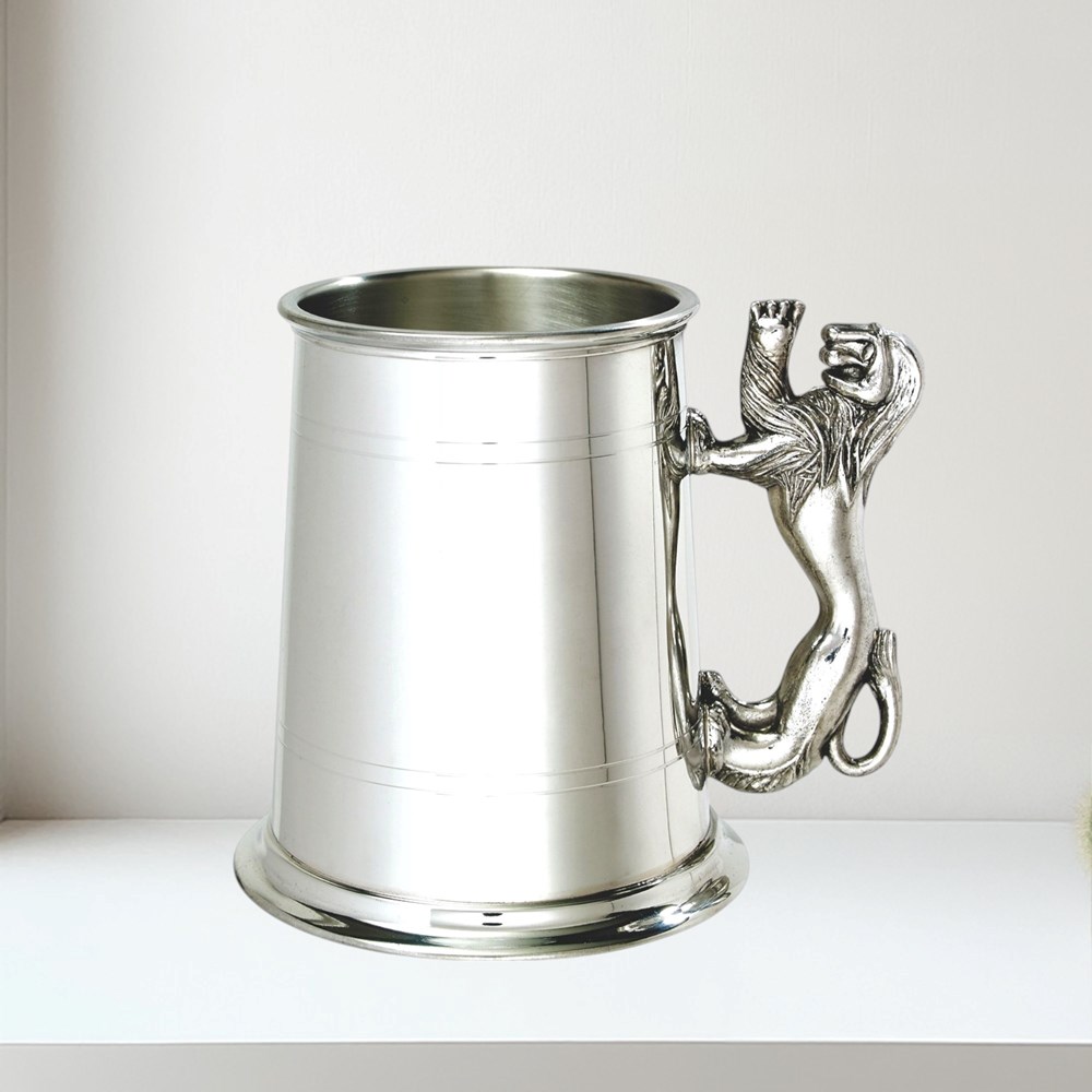 Lion Handle One Pint Pewter Tankard Lion Handle 1 pint pewter Tankard