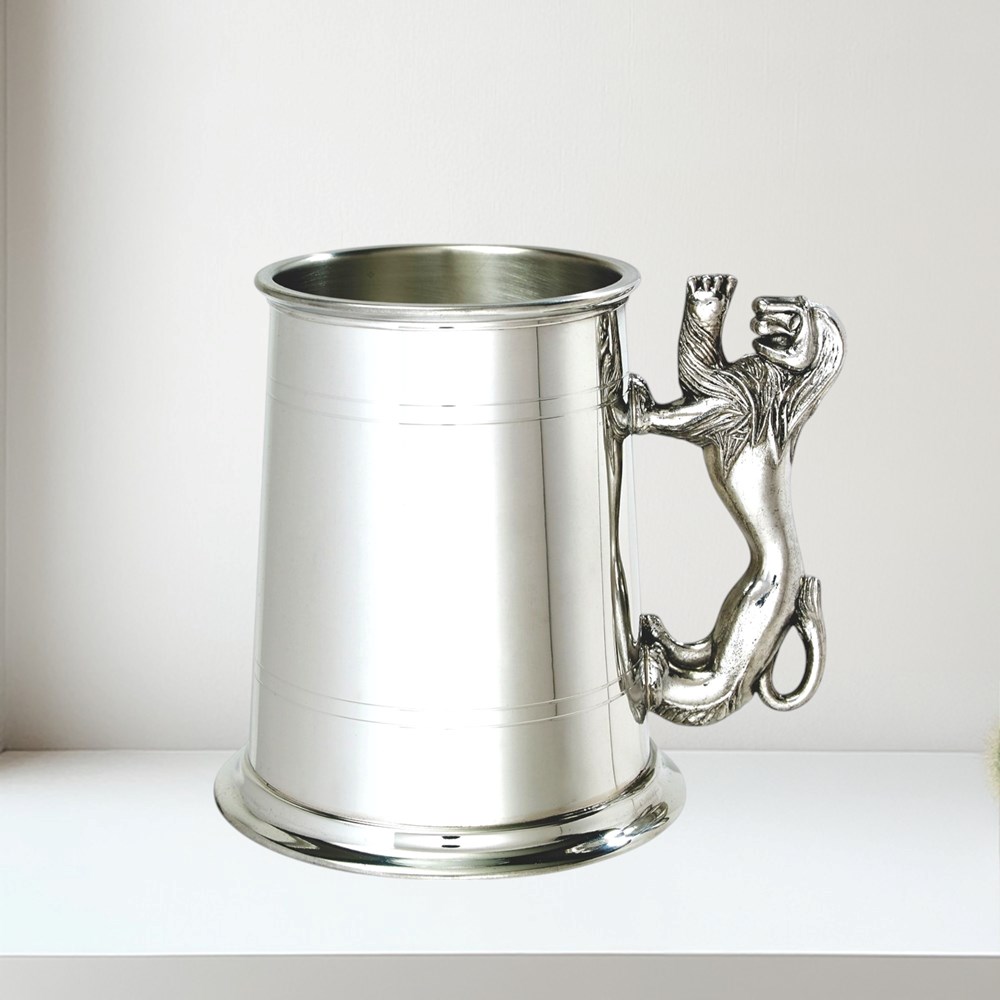 Lion Handle One Pint Pewter Tankard Lion Handle 1 pint pewter Tankard